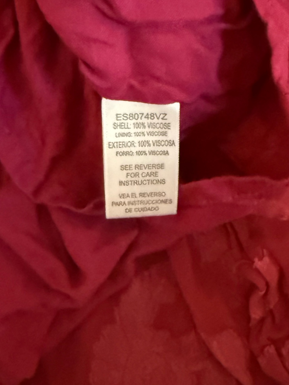 Elegant Deep Pink 100% Viscose Tiered Maxi Skirt - Picture 4 of 4